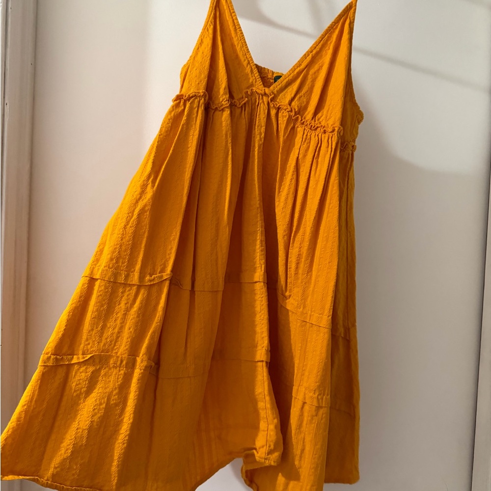 wild fable Mustard Yellow Tiered Mini Sundress